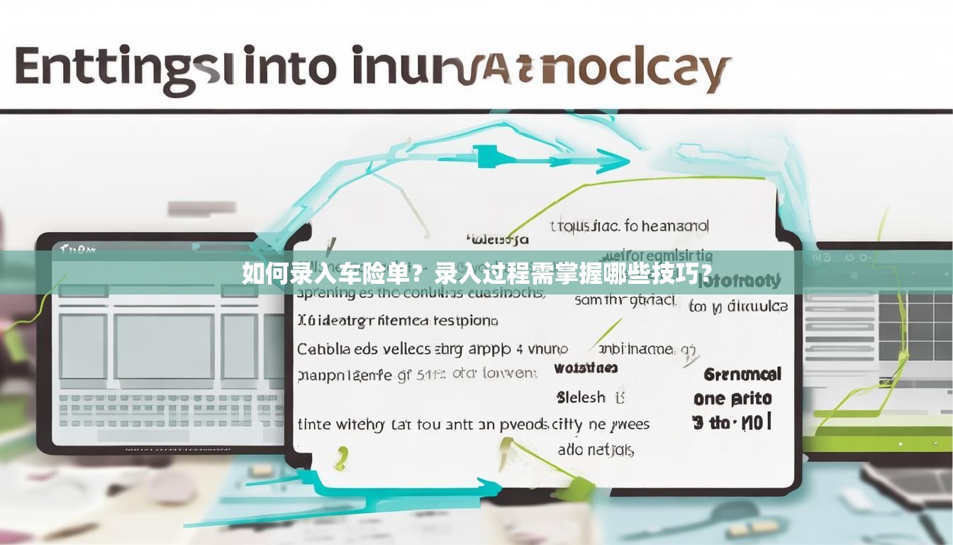 如何录入车险单？录入过程需掌握哪些技巧？